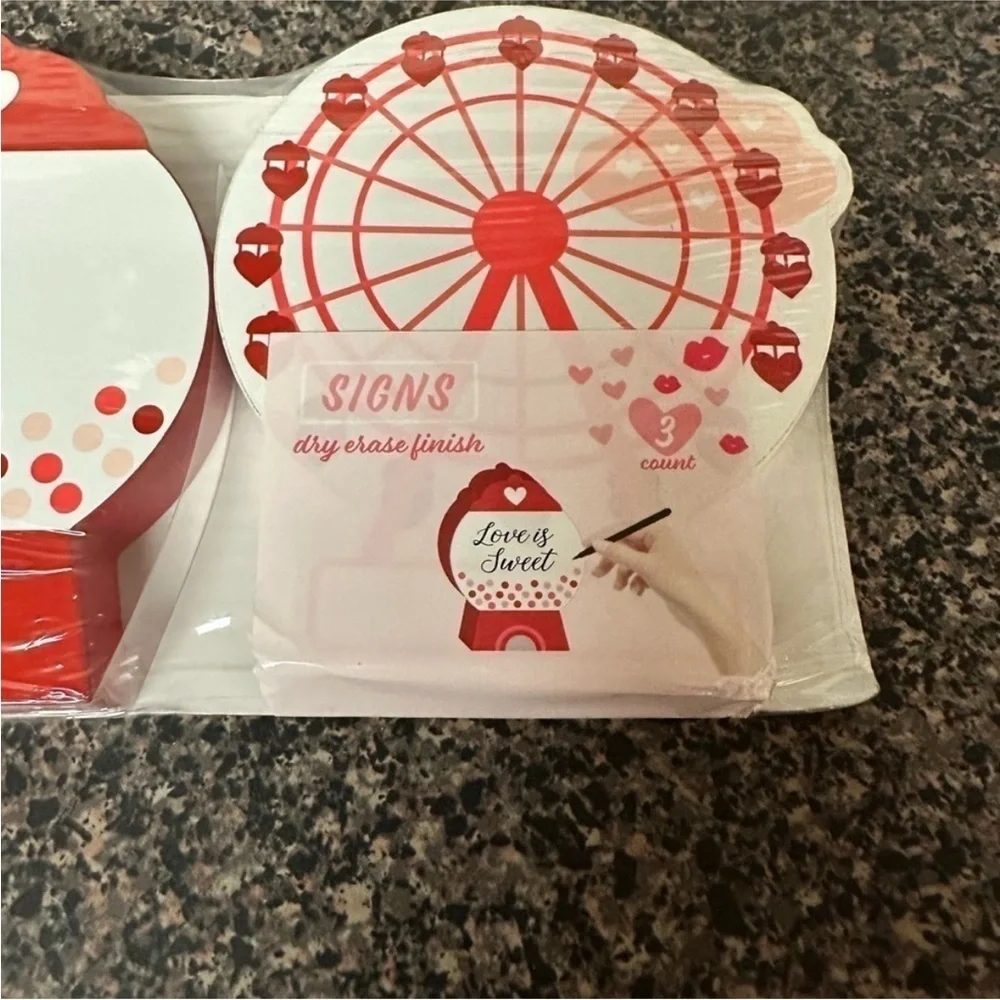 Valentine Sweet Shop Set of 3 Dry Erase Finish Decor